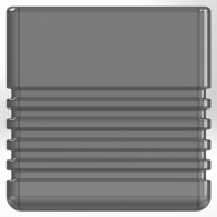 Square pen cup with horizontal slits at the bottom - Thumbnail 1