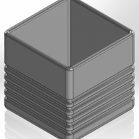 Square pen cup with horizontal slits at the bottom - Thumbnail 2