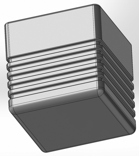 Square pen cup with horizontal slits at the bottom 3D Print 553308