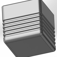 Small Square pen cup with horizontal slits at the bottom 3D Printing 553308