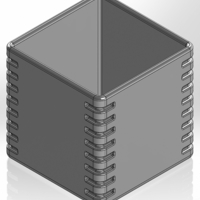 Square pen cup with horizontal slits on the side edges - Thumbnail 1