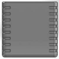 Square pen cup with horizontal slits on the side edges - Thumbnail 4