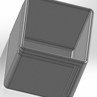 Square pencil cup with slits around the edges of the cup - Thumbnail 2