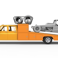 Vintage Transporter truck for Race car 1:25 - Thumbnail 4