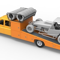 Vintage Transporter truck for Race car 1:25 - Thumbnail 6