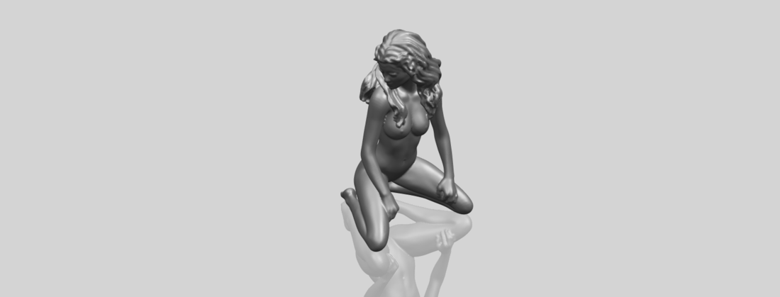 Naked girl - Bended Knees (ii) 3D Print 553470