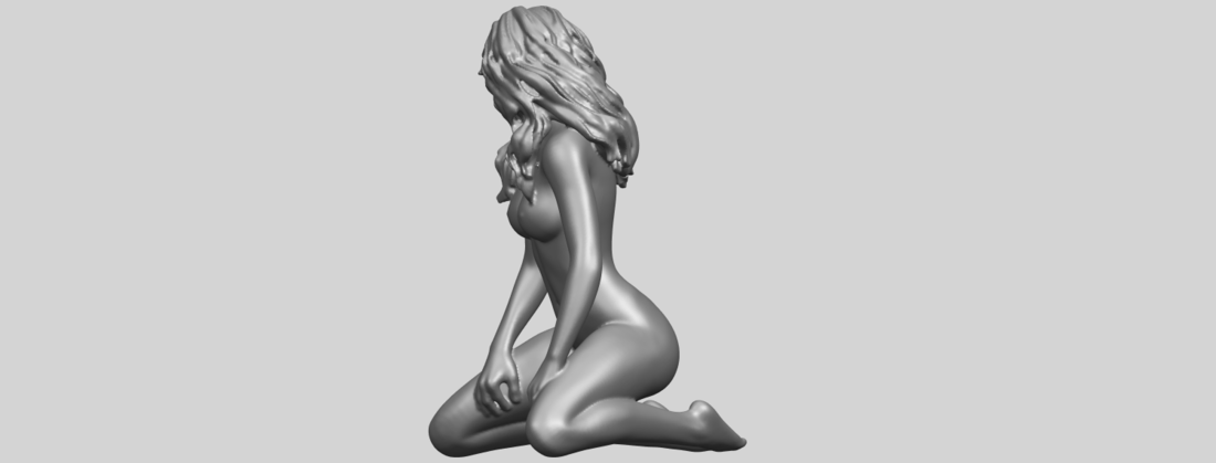 Naked girl - Bended Knees (ii) 3D Print 553473