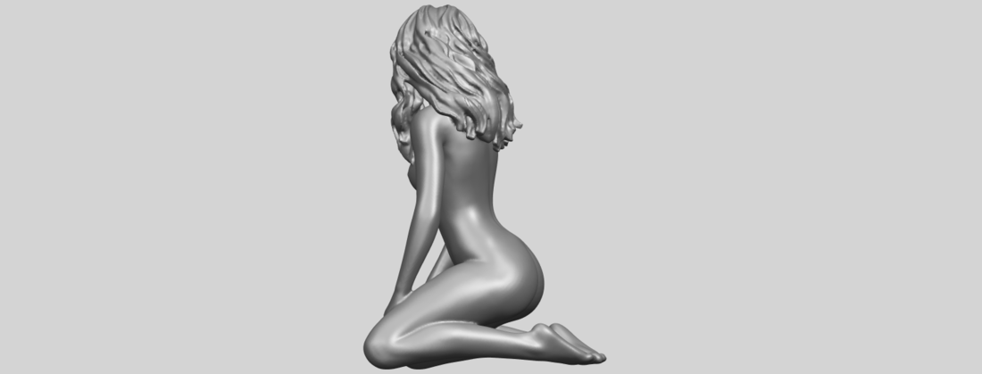 Naked girl - Bended Knees (ii) 3D Print 553474