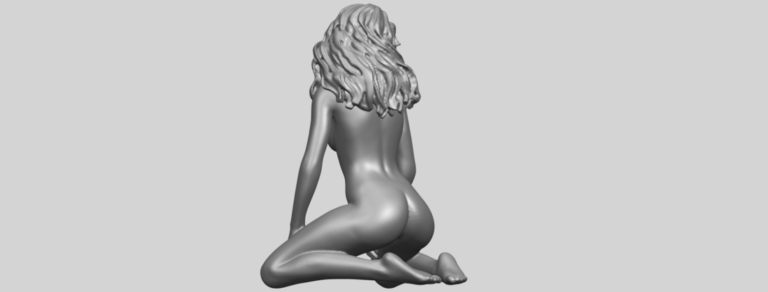 Naked girl - Bended Knees (ii) 3D Print 553475