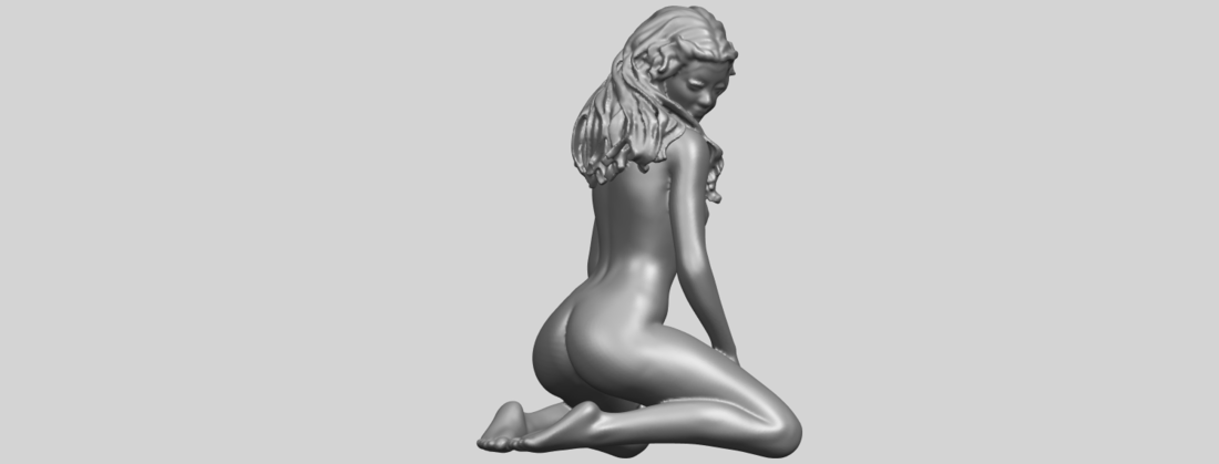 Naked girl - Bended Knees (ii) 3D Print 553478