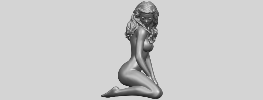 Naked girl - Bended Knees (ii) 3D Print 553479