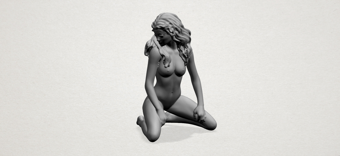 Naked girl - Bended Knees (ii) 3D Print 553481