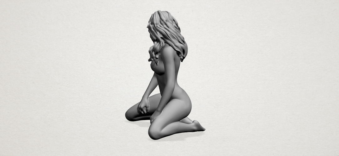 Naked girl - Bended Knees (ii) 3D Print 553482