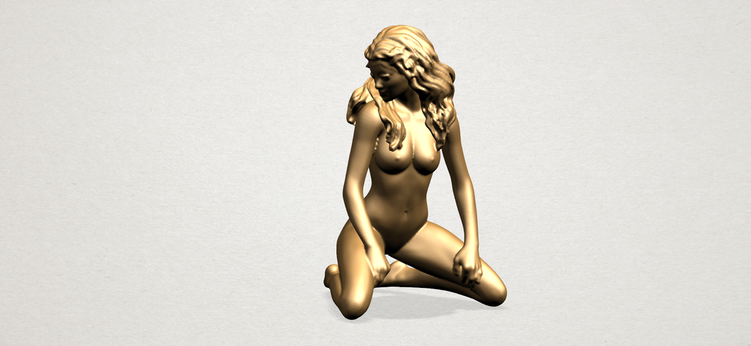 Naked girl - Bended Knees (ii) 3D Print 553484