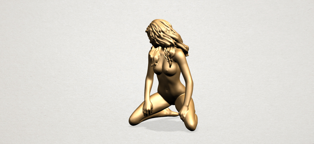 Naked girl - Bended Knees (ii) 3D Print 553485