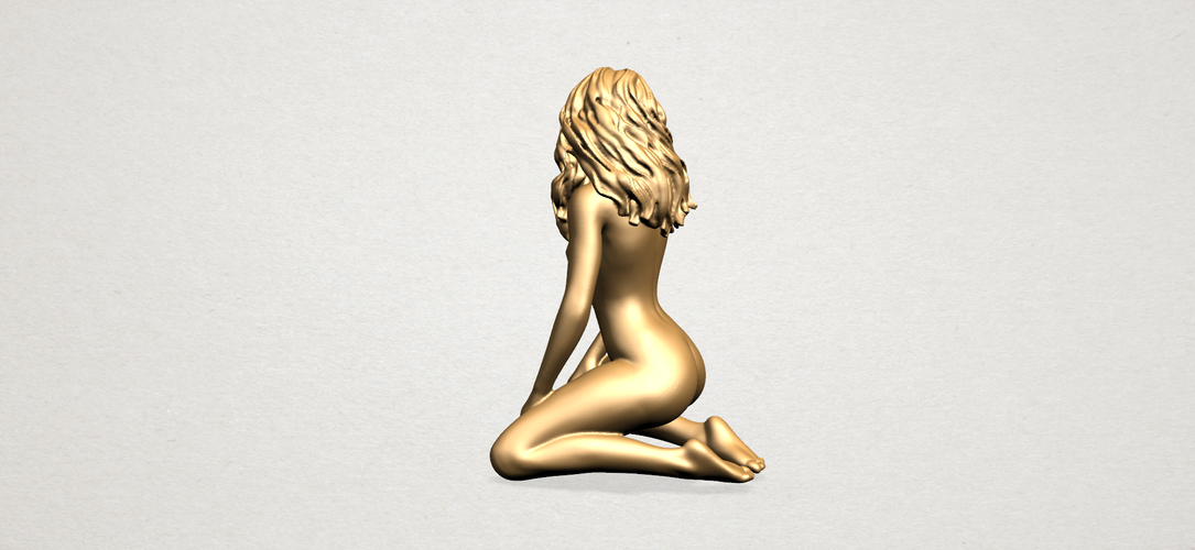 Naked girl - Bended Knees (ii) 3D Print 553486