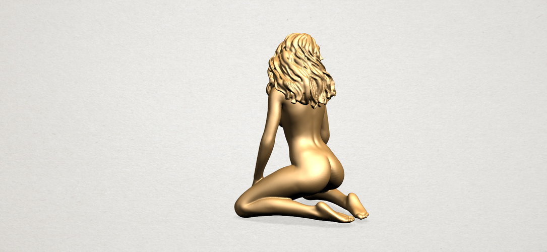 Naked girl - Bended Knees (ii) 3D Print 553487