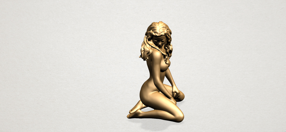 Naked girl - Bended Knees (ii) 3D Print 553490