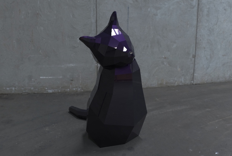 Low Poly Cat 3D Print 5535