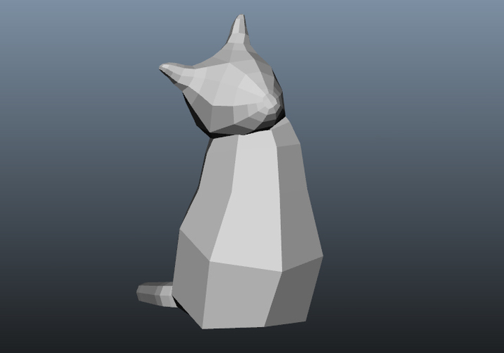 Low Poly Cat 3D Print 5536