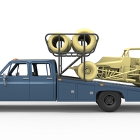 Vintage Transporter truck for Race car V2 Scale 1:25 - Thumbnail 5