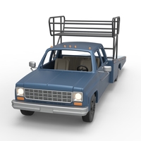 Vintage Transporter truck for Race car V2 Scale 1:25 - Thumbnail 13