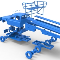 Vintage Transporter truck for Race car V2 Scale 1:25 - Thumbnail 25