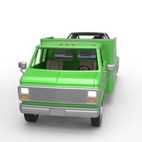 Vintage Transporter truck for Race car V3 1:25 - Thumbnail 3