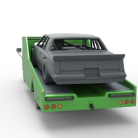 Vintage Transporter truck for Race car V3 1:25 - Thumbnail 7