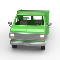 Vintage Transporter truck for Race car V3 1:25 - Thumbnail 11