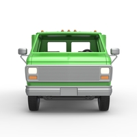 Vintage Transporter truck for Race car V3 1:25 - Thumbnail 13