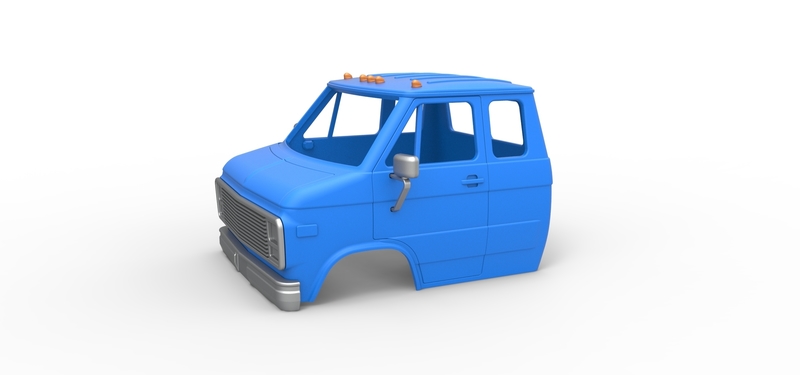 Shell of Vintage Transporter truck V2 Scale 1:25