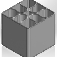 Square pencil case with dividers in the shape of a wider flower - Thumbnail 1