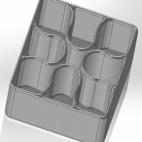 Square pencil case with dividers in the shape of a wider flower - Thumbnail 3