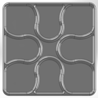 Square pencil case with dividers in the shape of a wider flower - Thumbnail 4