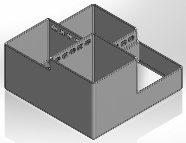 Desk organizer with square elements 3D Print 553930