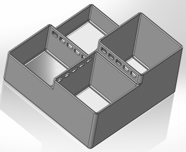 Desk organizer with square elements 3D Print 553932