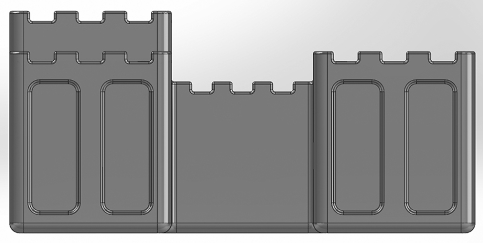 Desk organizer in the form of a castle