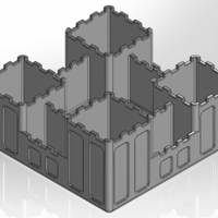 Desk organizer in the form of a castle with additional elements - Thumbnail 1