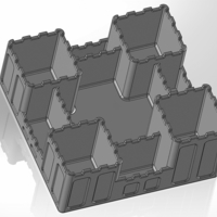 Desk organizer in the form of a castle with additional elements - Thumbnail 3