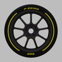 Miniature Konig Countergram Rim & Tire  - 3D Print - No Textures - Thumbnail 4