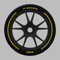 Miniature Konig Freeform Rim & Tire  - 3D Print - No Textures - Thumbnail 1