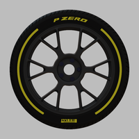 Miniature Konig Ampliform Rim & Tire - 3D Print - No Textures - Thumbnail 1