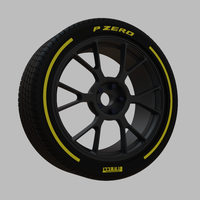 Miniature Konig Ampliform Rim & Tire - 3D Print - No Textures - Thumbnail 2
