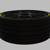 Miniature Konig Ampliform Rim & Tire - 3D Print - No Textures - Thumbnail 4