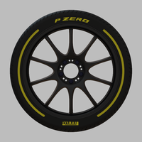 Miniature Konig Dekagram Rim & Tire  - 3D Print - No Textures - Thumbnail 2