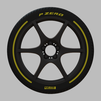 Miniature Konig Tandem Rim & Tire - 3D Print - No Textures - Thumbnail 1