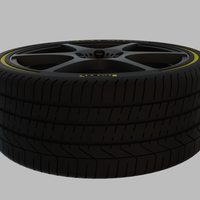 Miniature Konig Tandem Rim & Tire - 3D Print - No Textures - Thumbnail 4
