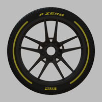 Miniature Konig Myth Rim & Tire  - 3D Print - No Textures - Thumbnail 1