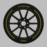 Miniature Konig - Control Rim & Tire  - 3D Print - No Textures - Thumbnail 1